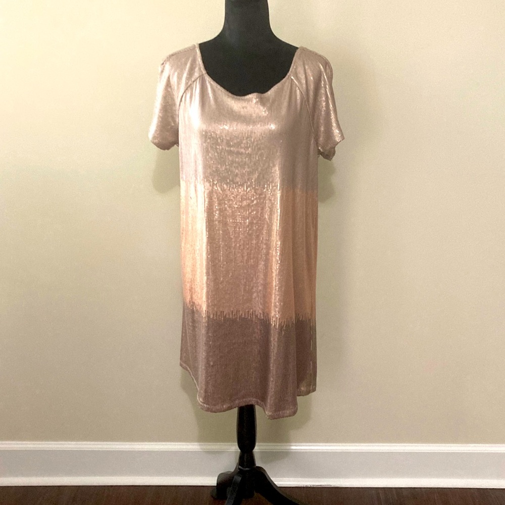 Short Gold Sequined Free People Dress